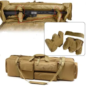 1000D Nylon Tactical Hunting Backpack Dual Rifle Square Carry Bag With Shoulder Strap Airsoft Gun Protection Case