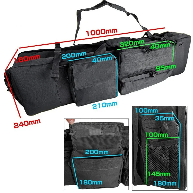 1000D Nylon Tactical Hunting Backpack Dual Rifle Square Carry Bag With Shoulder Strap Airsoft Gun Protection Case