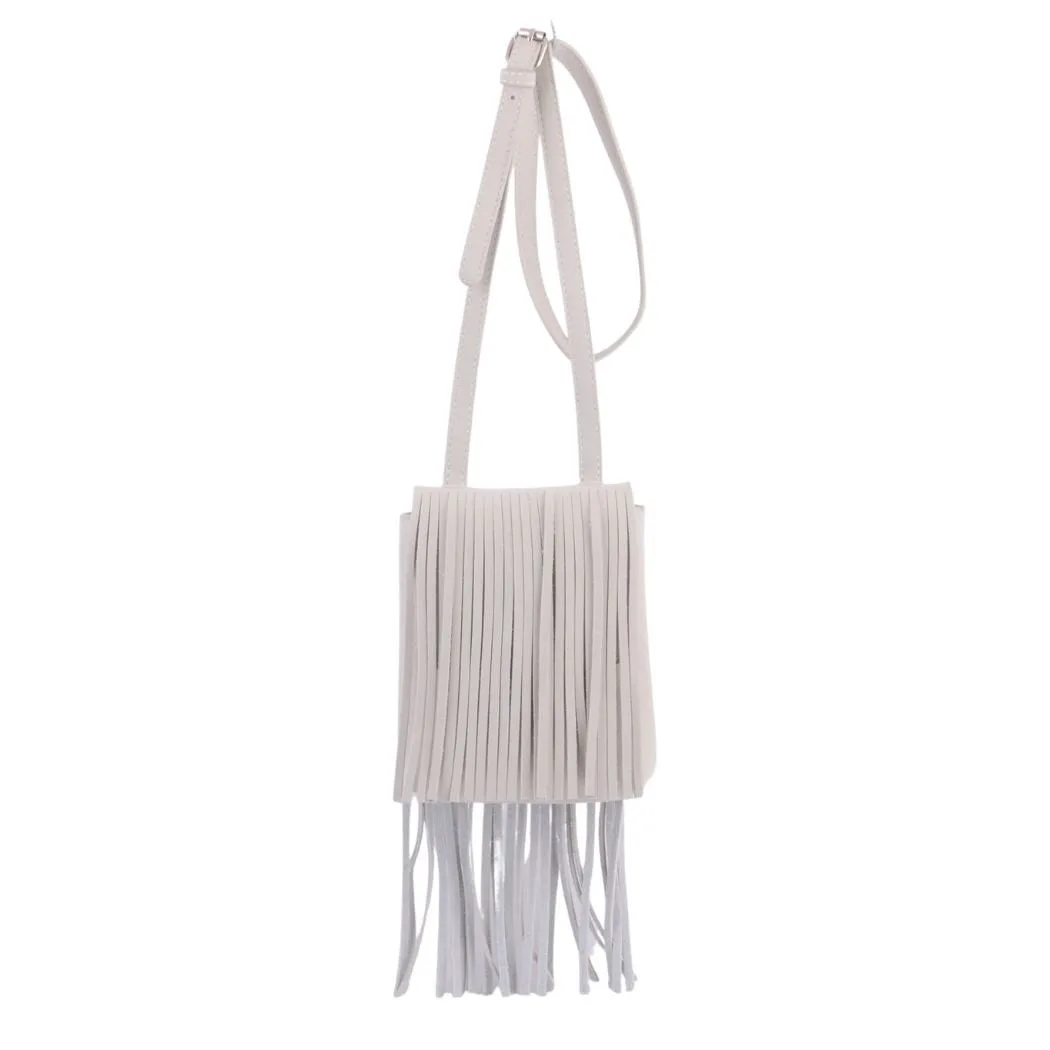 1533 - Suede Fringe Crossbody Bag