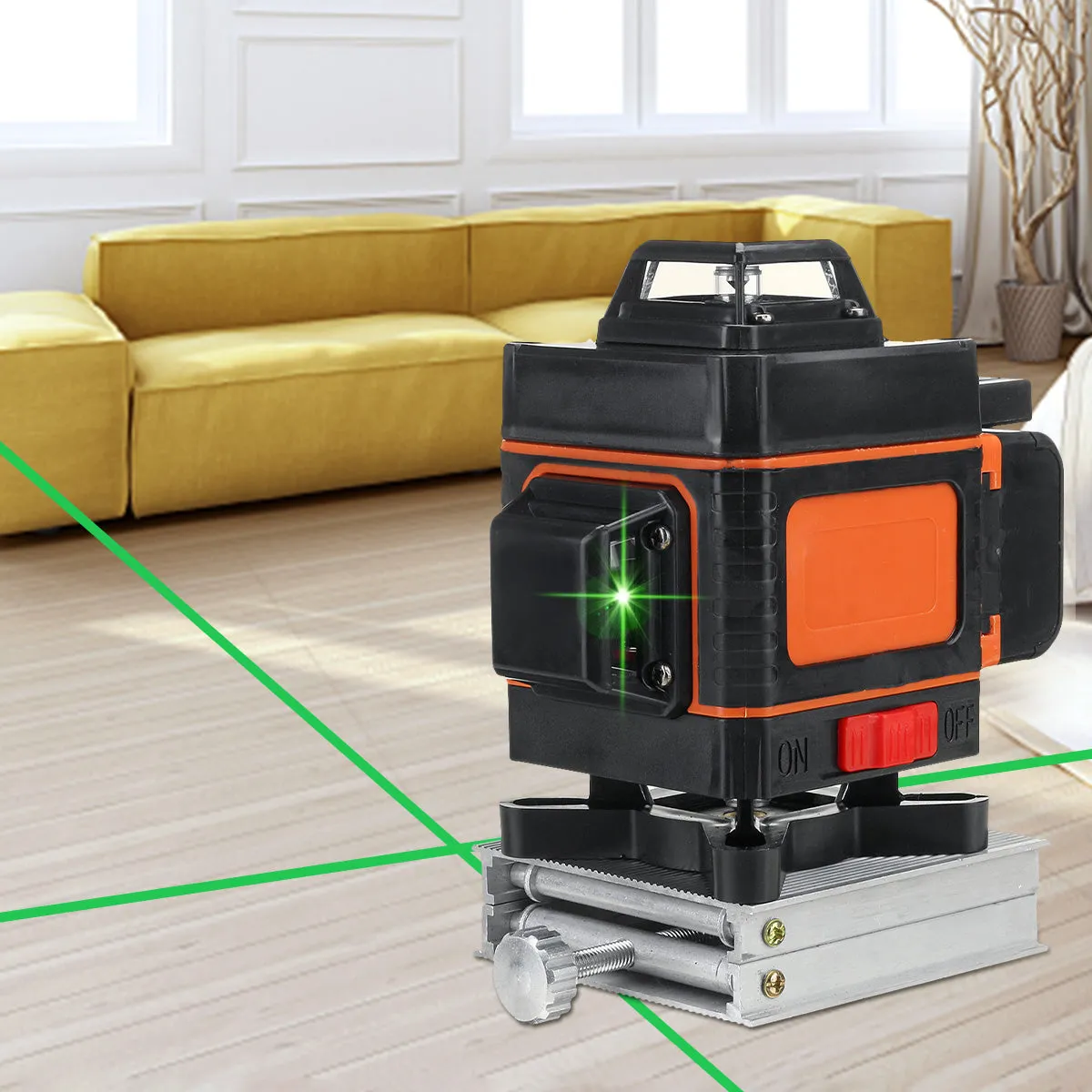 16 Line LD Laser Level Green Light 3D 360 Rotary Self Leveling Measure Tool