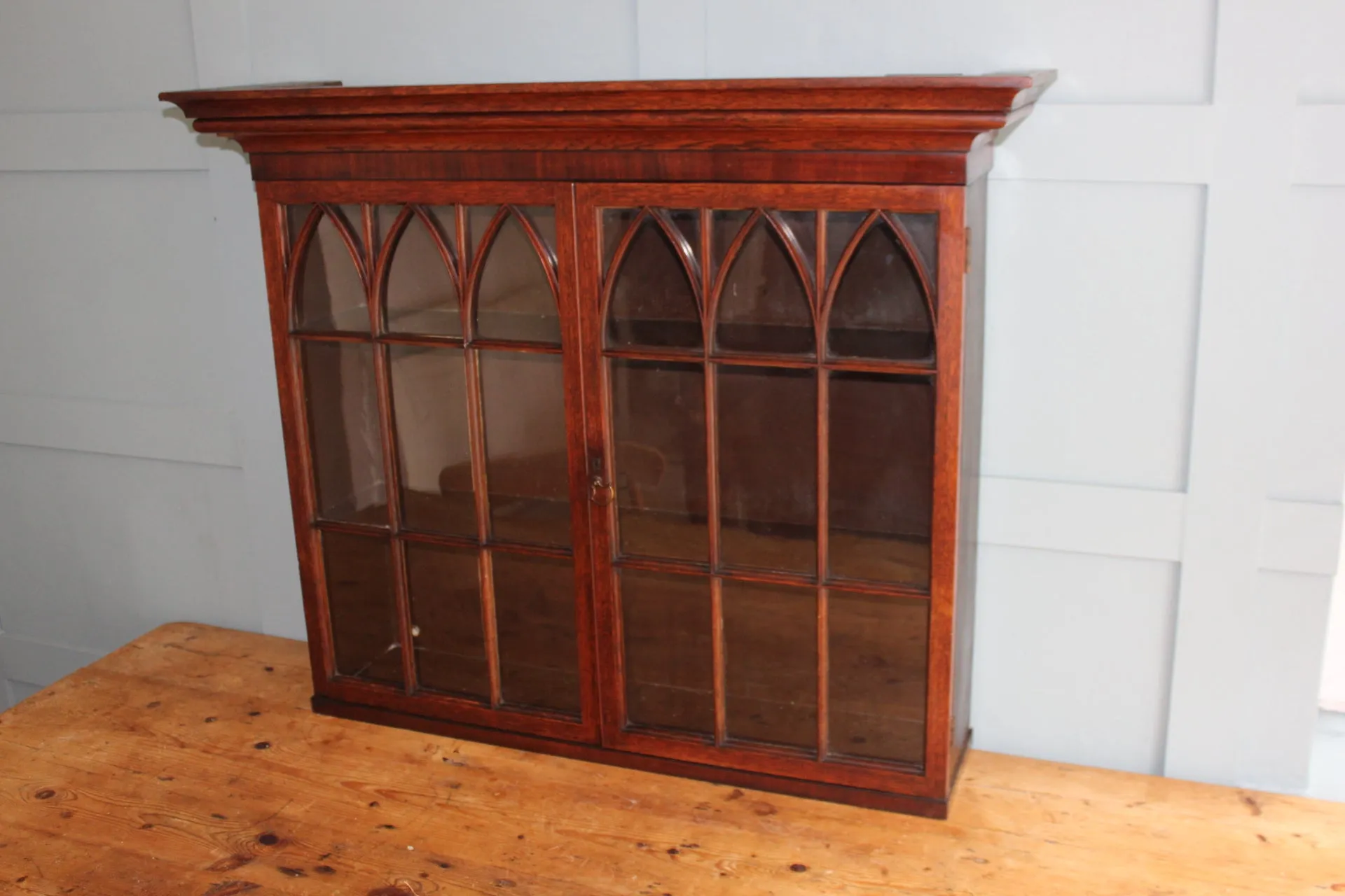 19th century Oak Display Cabinet Bookcase
