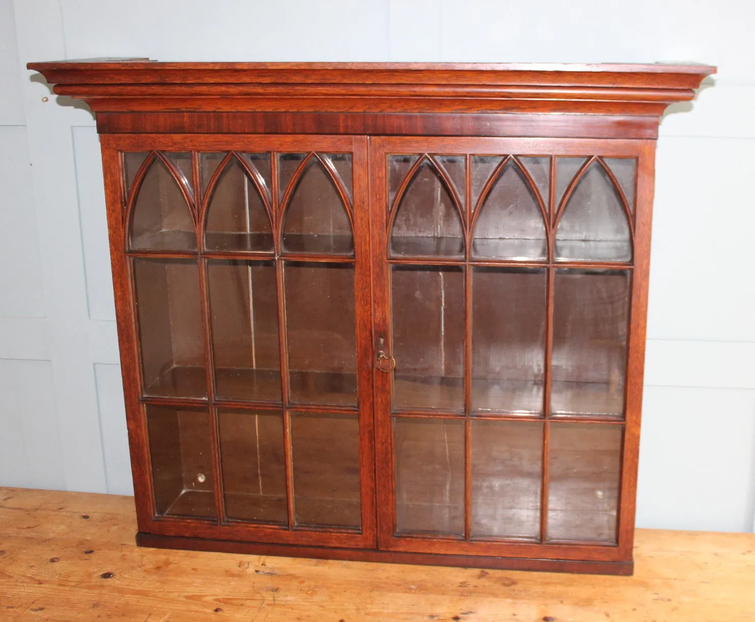 19th century Oak Display Cabinet Bookcase