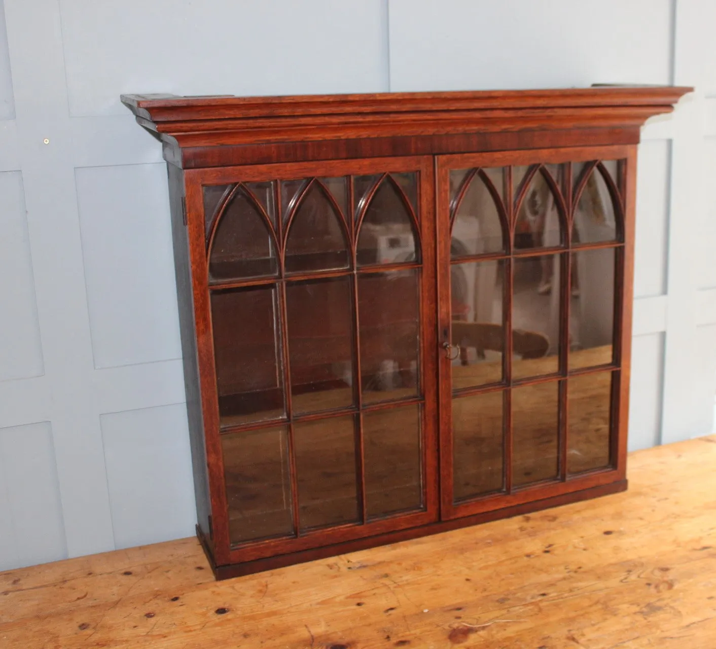 19th century Oak Display Cabinet Bookcase