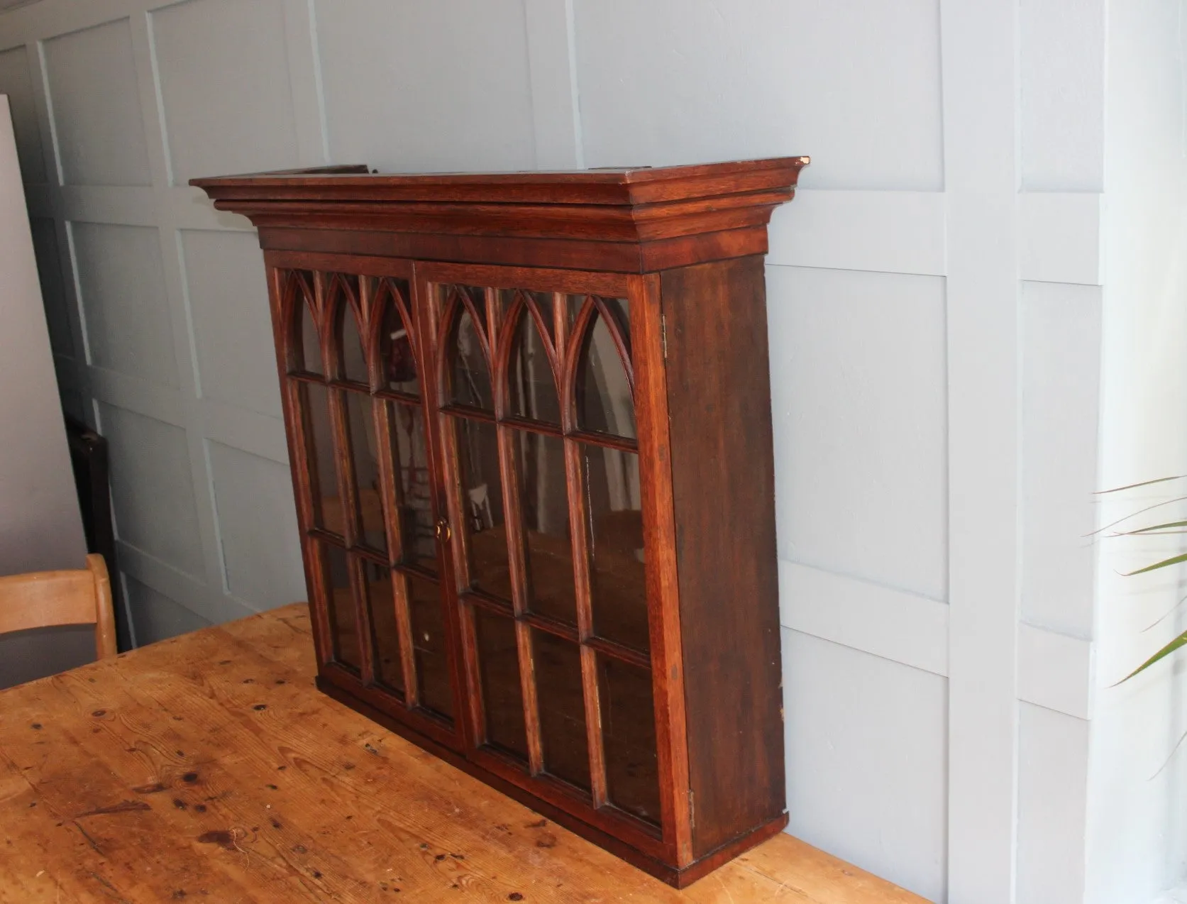 19th century Oak Display Cabinet Bookcase