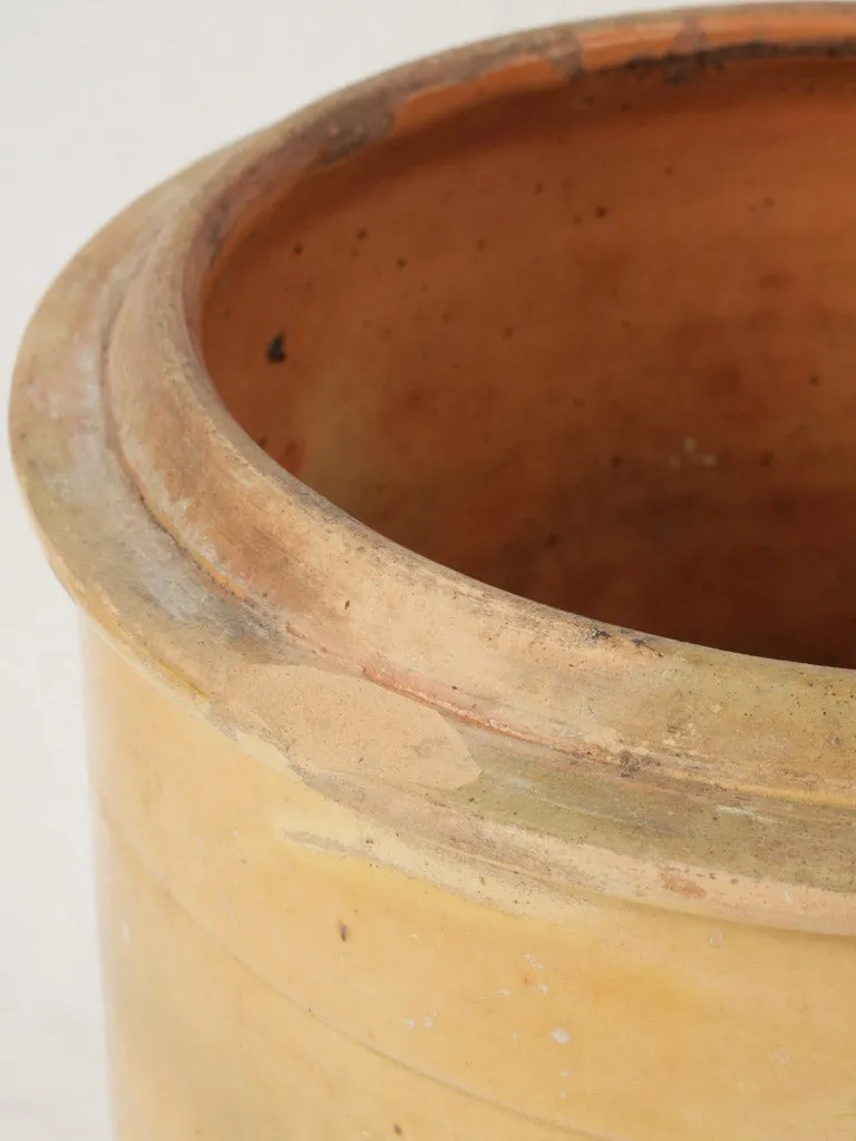 19th-century yellow lidded pot from Provence 9¾"