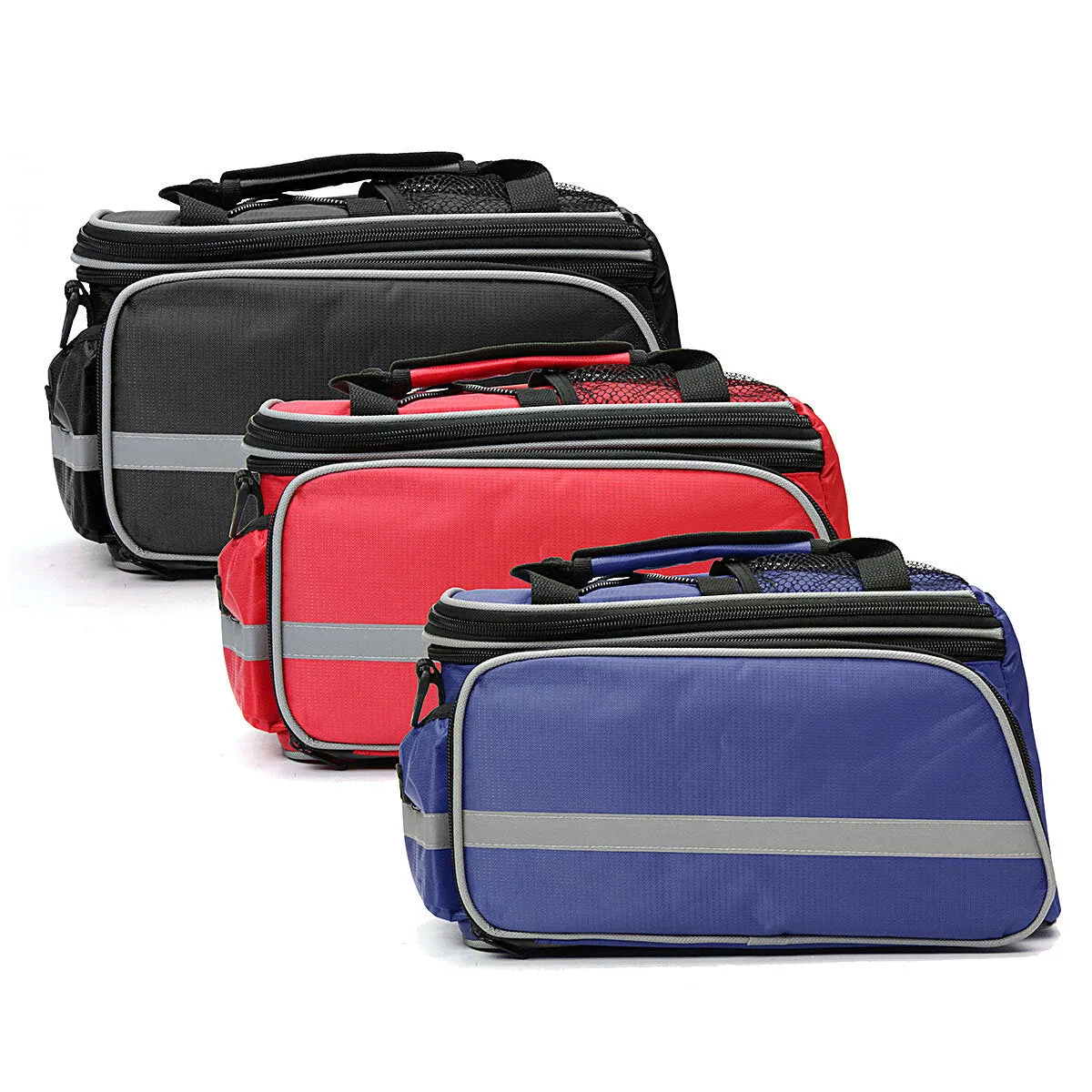 2 in 1 32*17*19 Large Capacity Waterproof Bike Bicycle Rear Seat Rack Riding Bag Mobile Phone Tablet Travel Storage Pack with Belt   Rain Cover