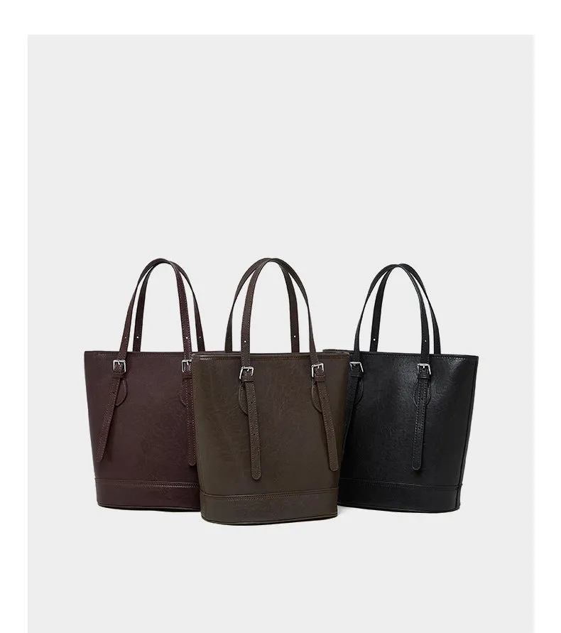 28.5CM Female Trendy Single Shoulder Large Capacity Bucket Bag 2915 wine Red