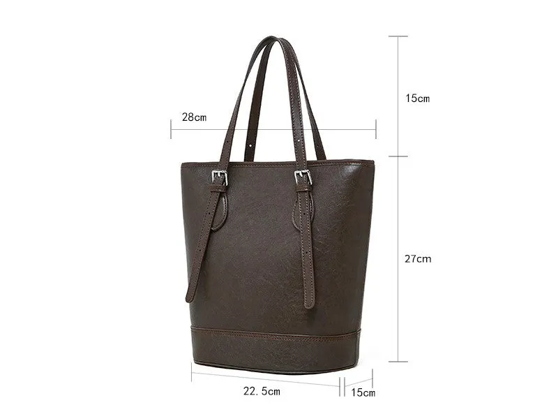 28.5CM Female Trendy Single Shoulder Large Capacity Bucket Bag 2915 wine Red