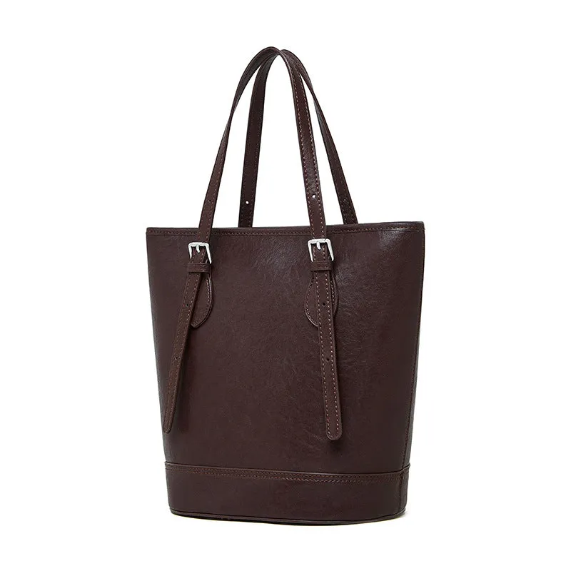 28.5CM Female Trendy Single Shoulder Large Capacity Bucket Bag 2915 wine Red