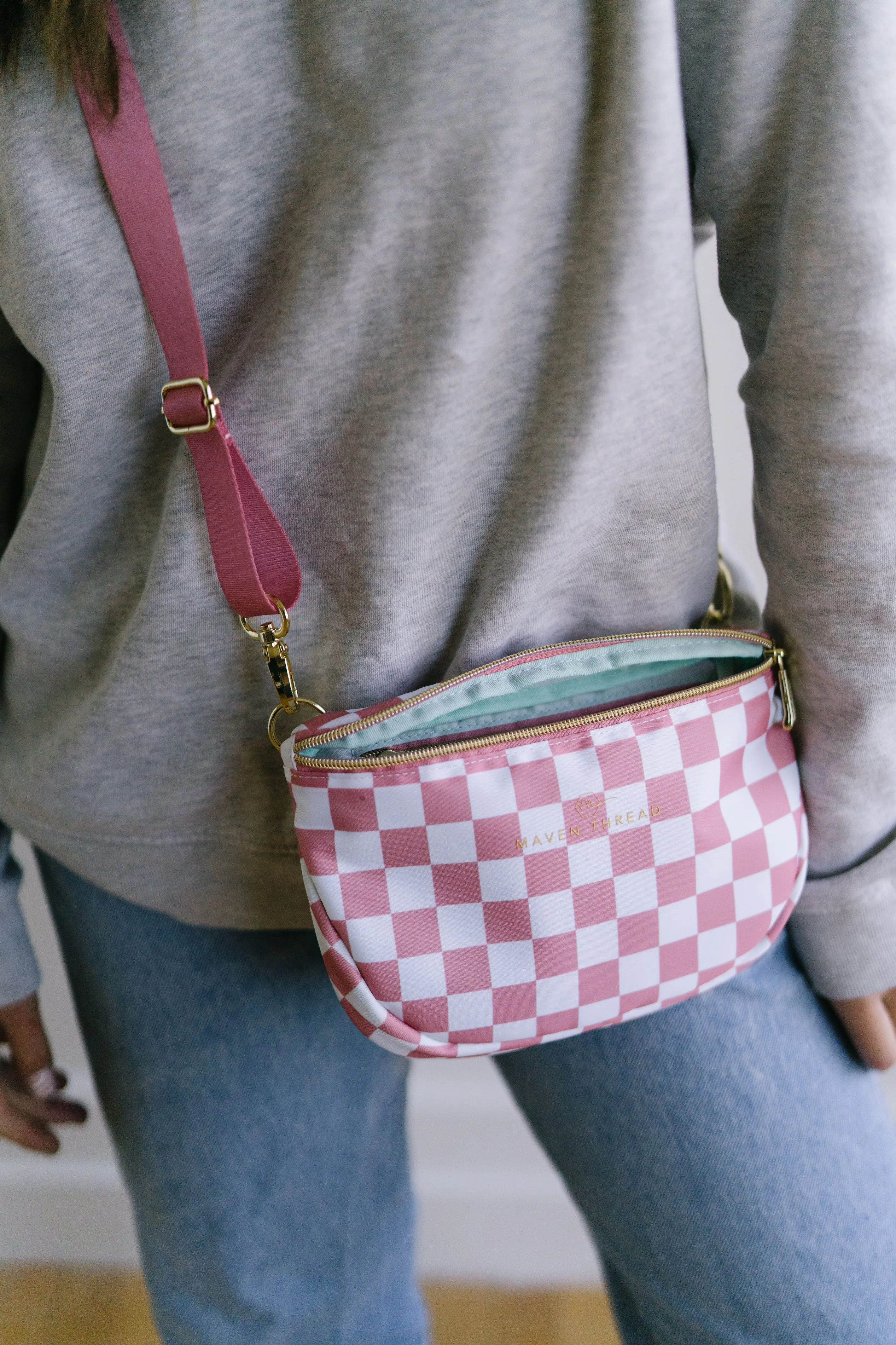 3-in-1 Everyday Bag - Pink Checkered