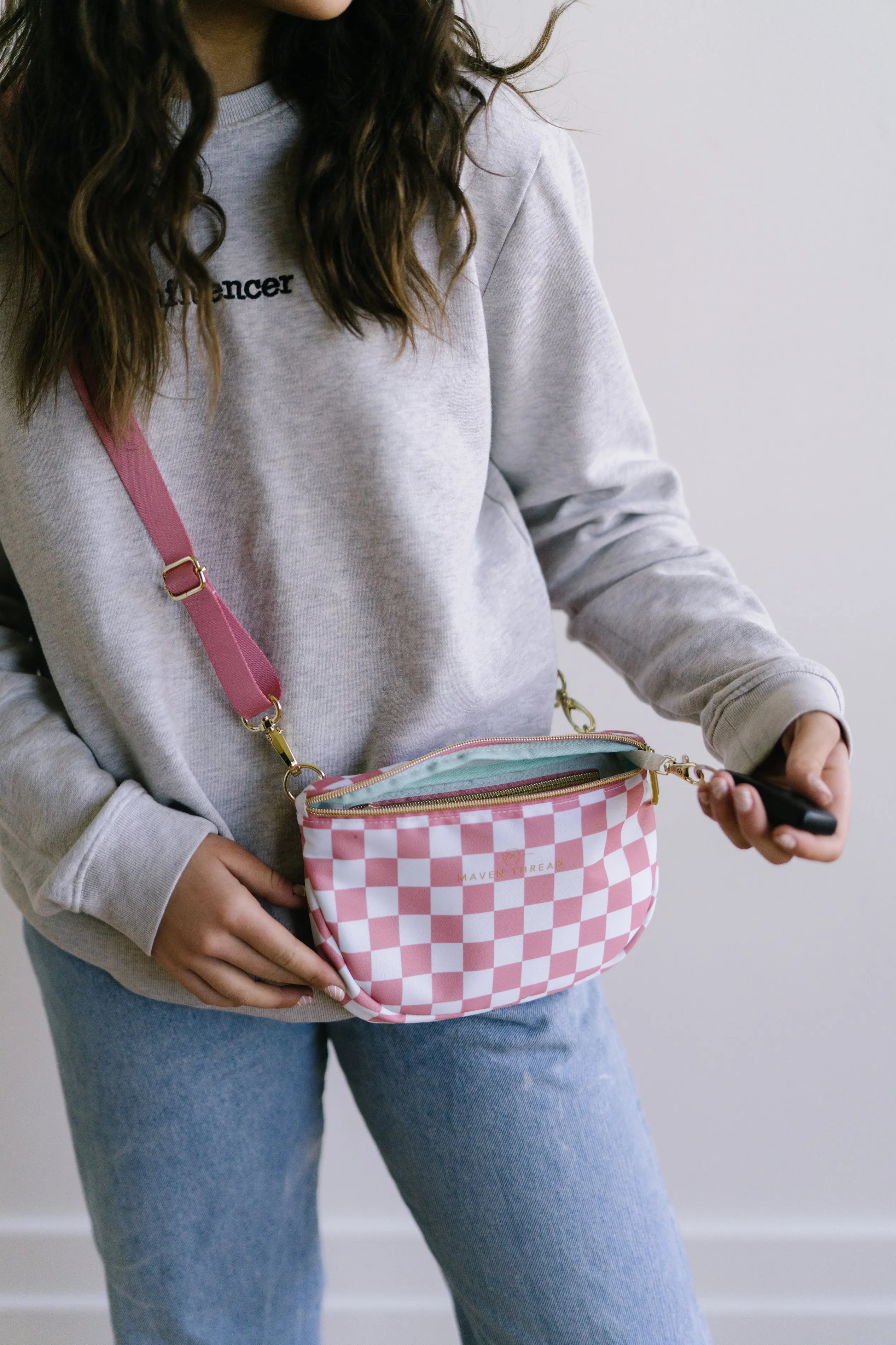 3-in-1 Everyday Bag - Pink Checkered