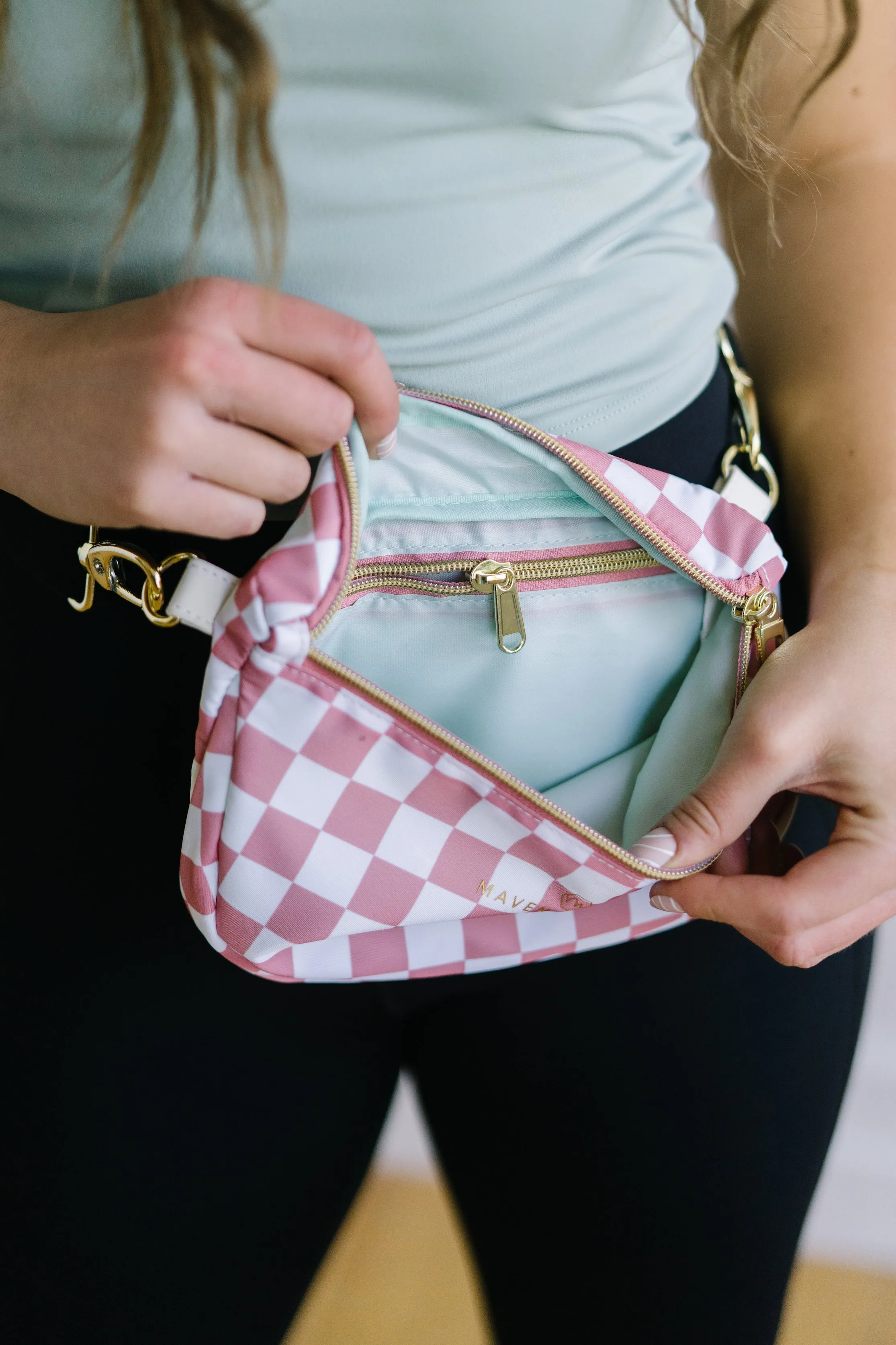 3-in-1 Everyday Bag - Pink Checkered