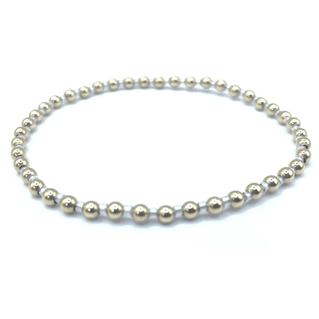 3mm Color Crush Silver and Gold Waterproof Bracelet