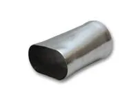 3" Oval to 3" O.D. Round Transition Adapter (6" Long) by Vibrant Performance