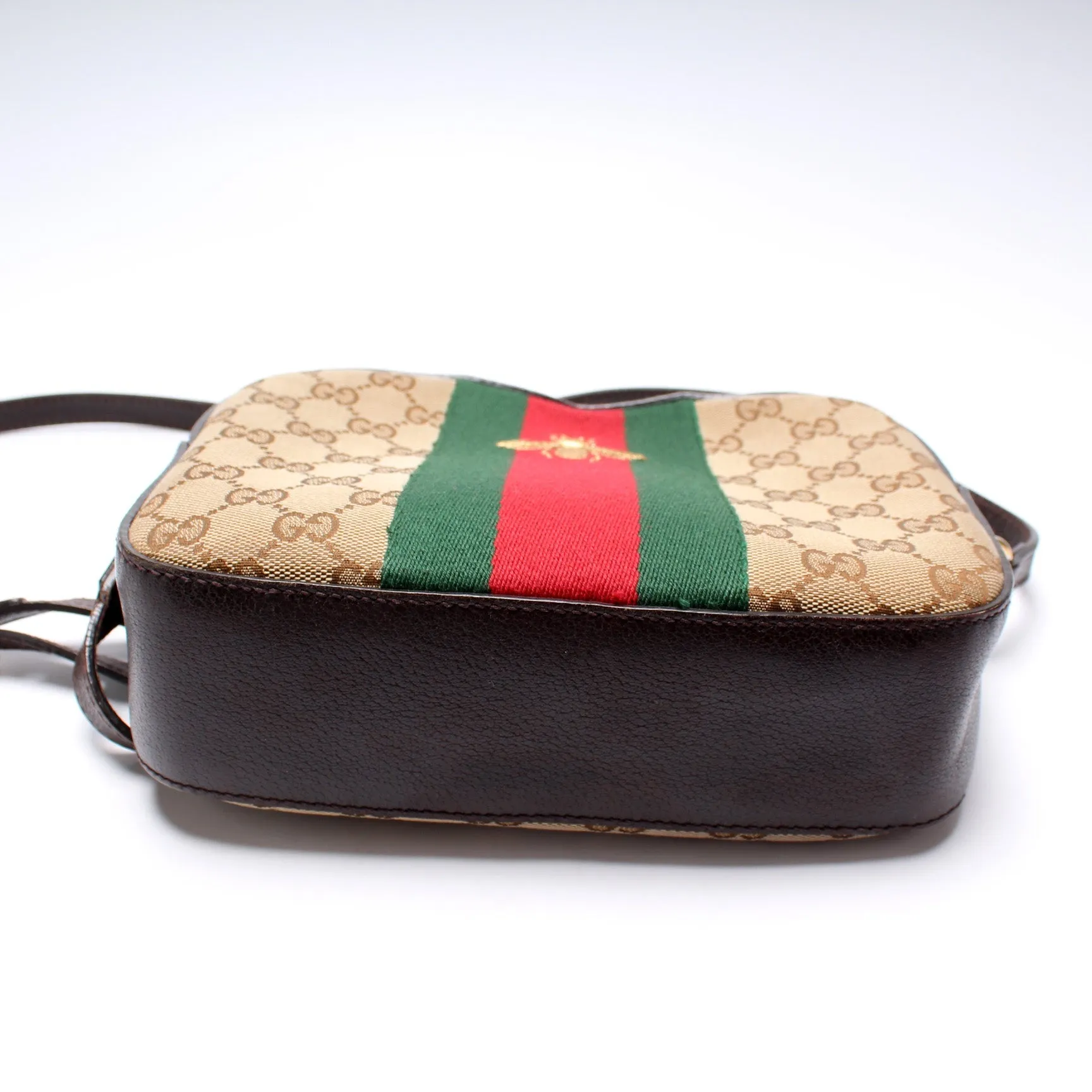 412008 GG Canvas Bee Camera Bag