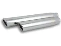 4" Round Stainless Steel Tip (Single Wall, Angle Cut) 2.5" inlet, 18" long by Vibrant Performance