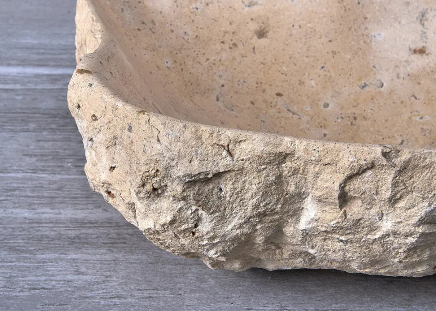 500x380x150mm Above Counter Stone Basin Special Shape Marble Surface Bathroom Wash Basin Vintage Antique