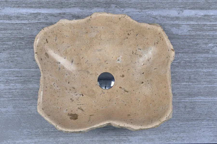 500x380x150mm Above Counter Stone Basin Special Shape Marble Surface Bathroom Wash Basin Vintage Antique
