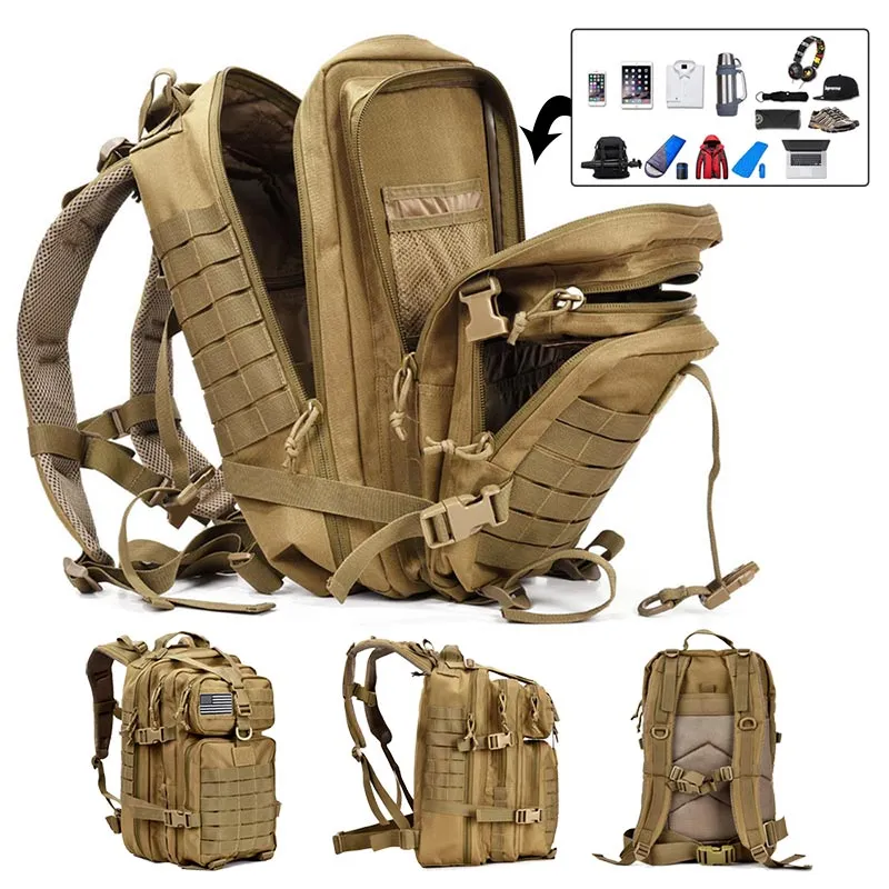 50L Capacity Waterproof Tactical Backpack