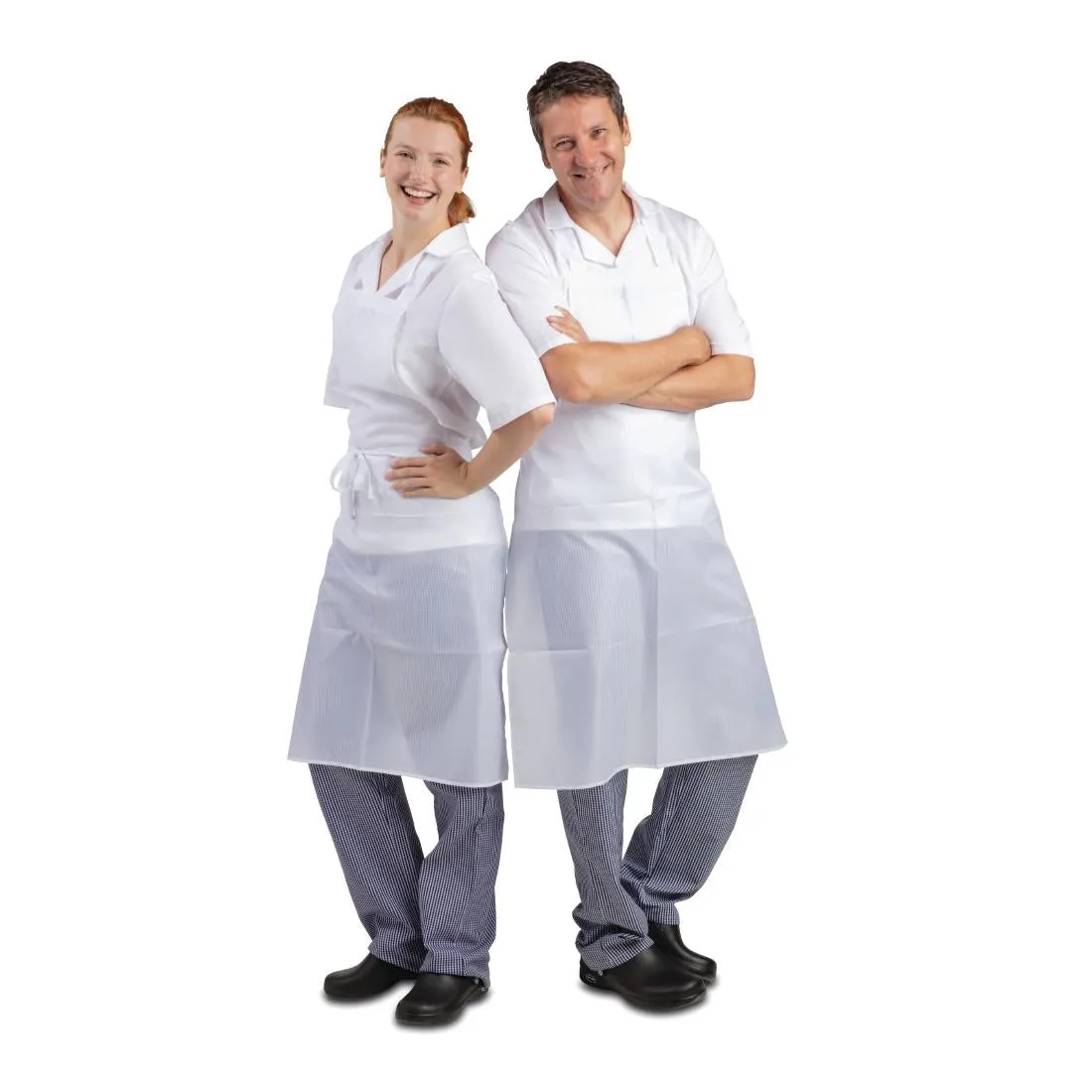 A897 Whites Water Resistant Bib Apron White
