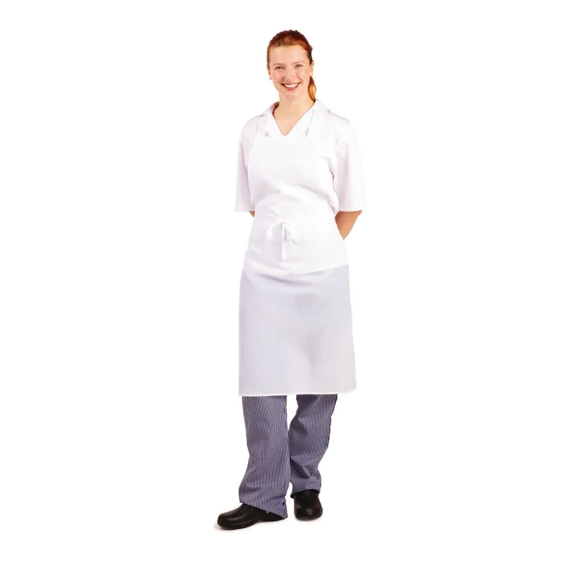 A897 Whites Water Resistant Bib Apron White
