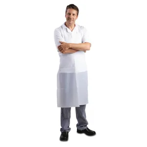 A897 Whites Water Resistant Bib Apron White