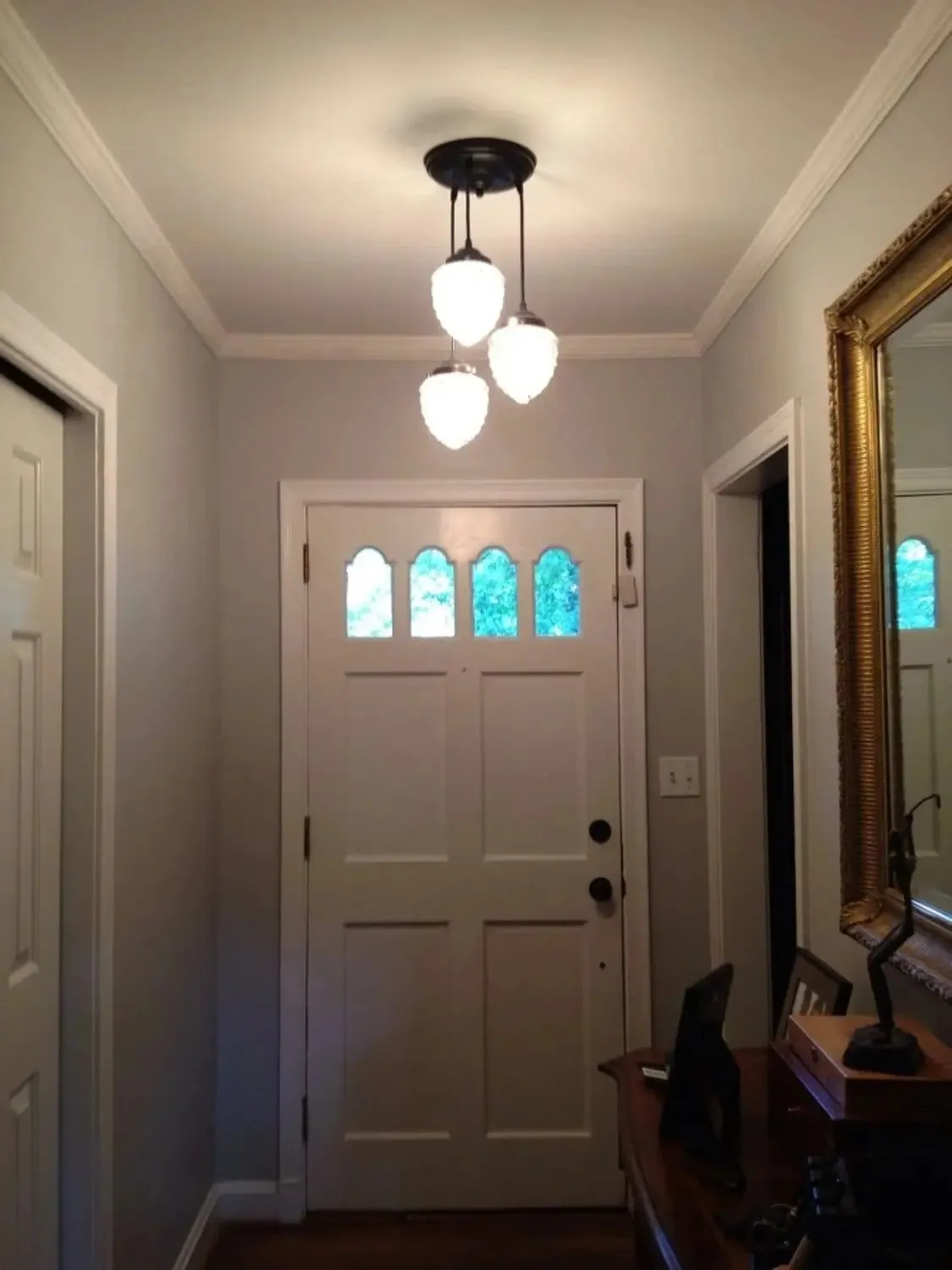 Acorn Glass Pendant Light Chandelier Trio