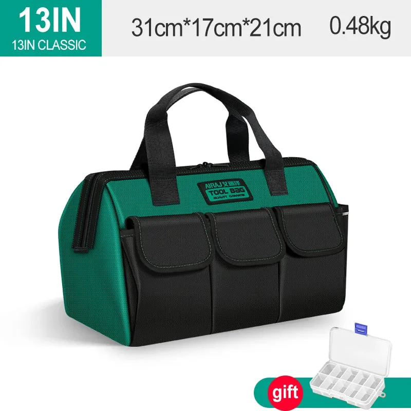 AIRAJ New Electrician Tool Bag with Reflective Strip Oxford Cloth Wear-resistant Multi-Pocket Waterproof Storage Hand bag