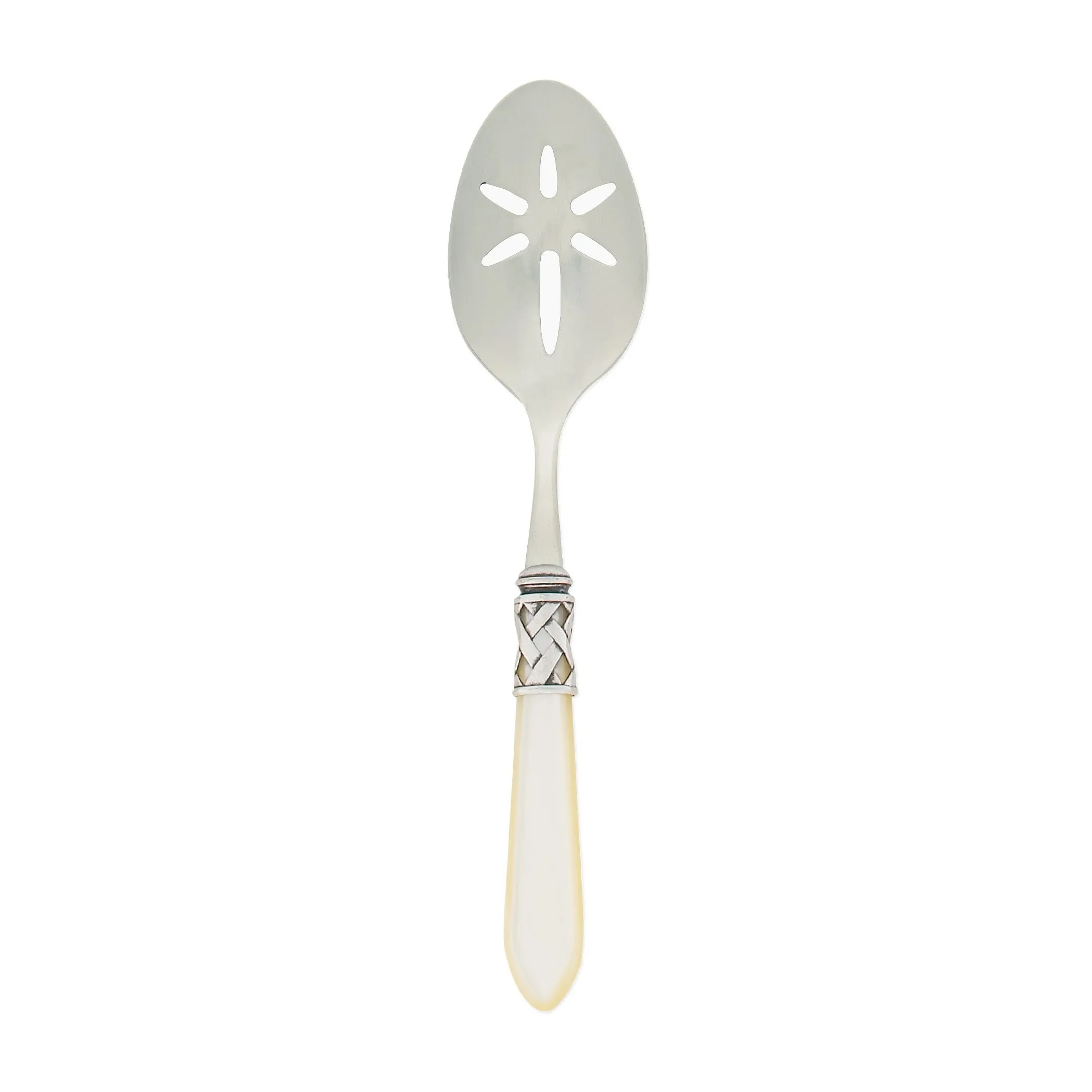 Aladdin Antique Ivory Slotted Serving Spoon