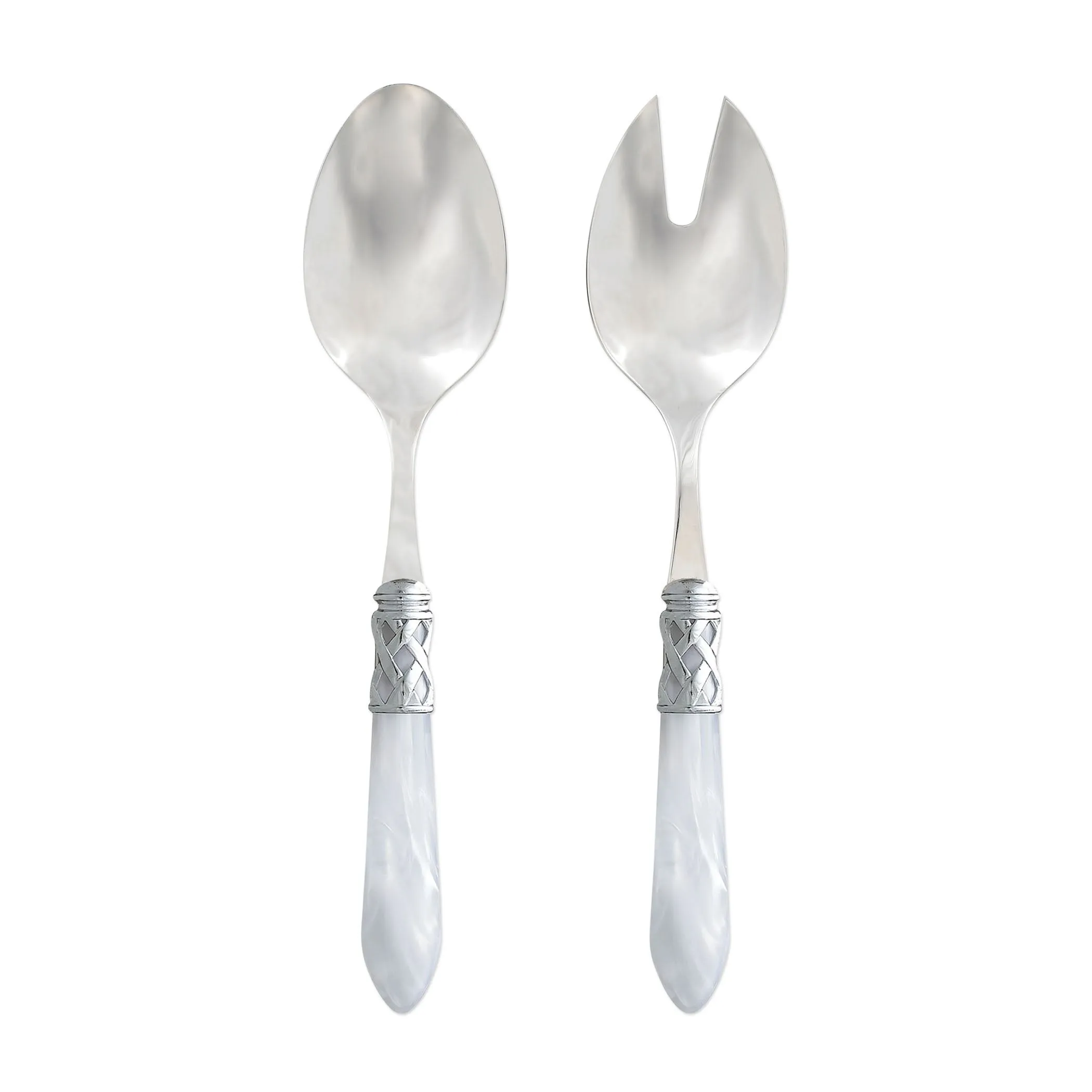 Aladdin Brilliant White Salad Server Set