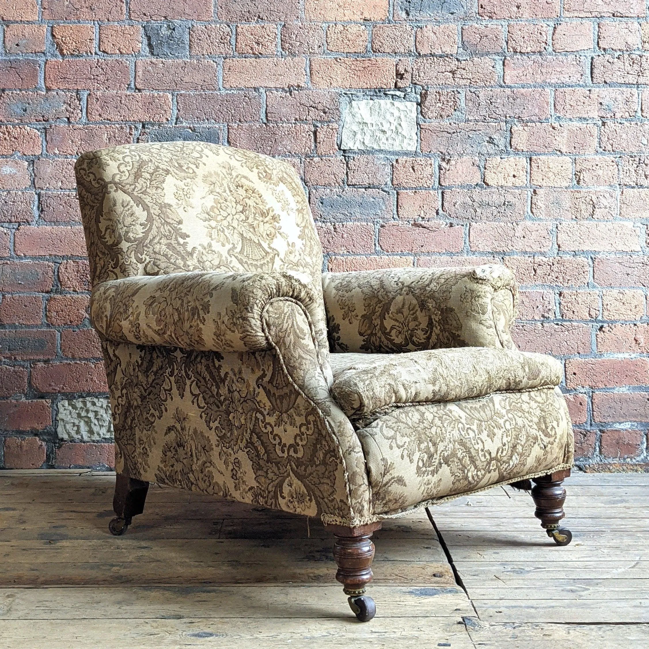 Antique Armchair with Original tapestry upholstery