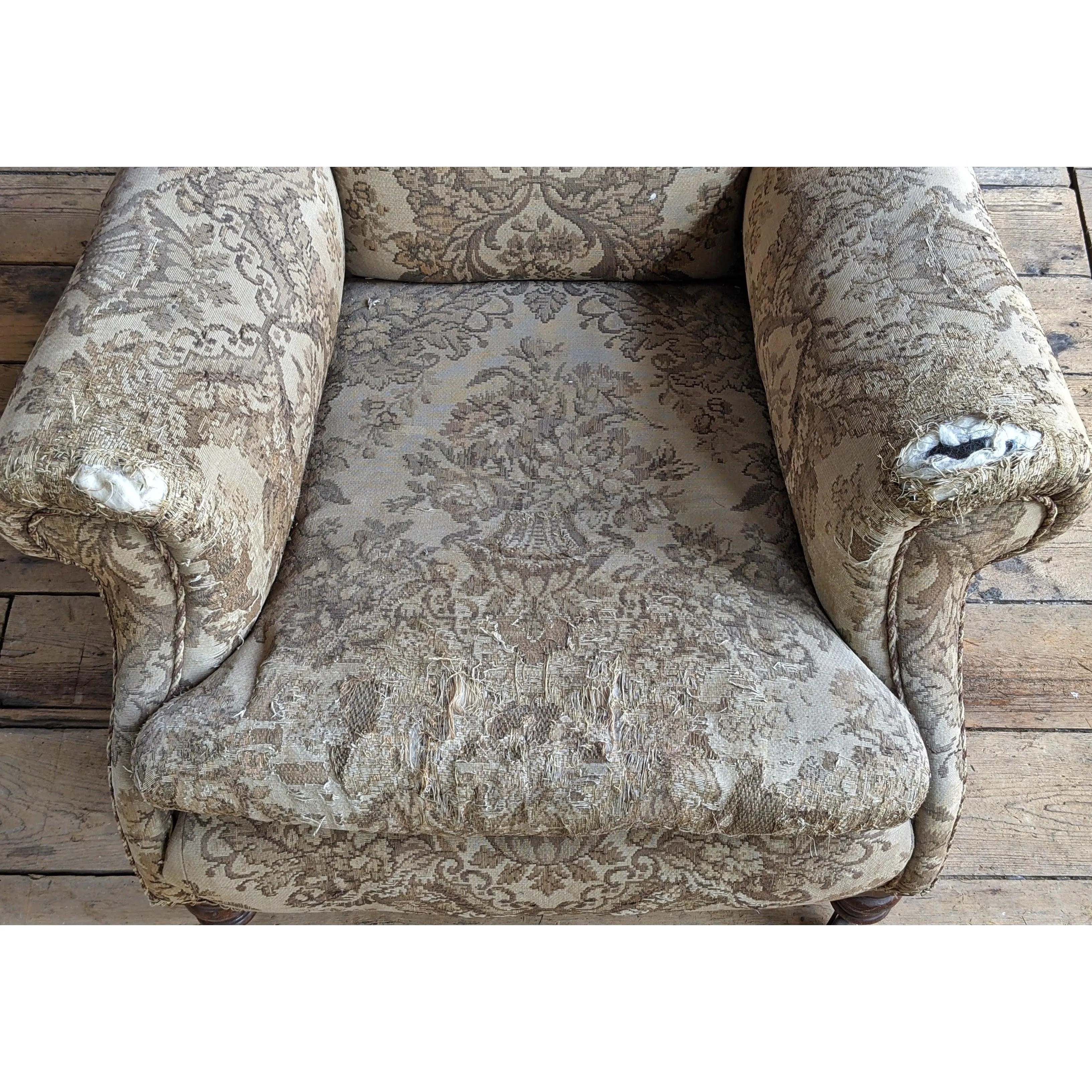 Antique Armchair with Original tapestry upholstery