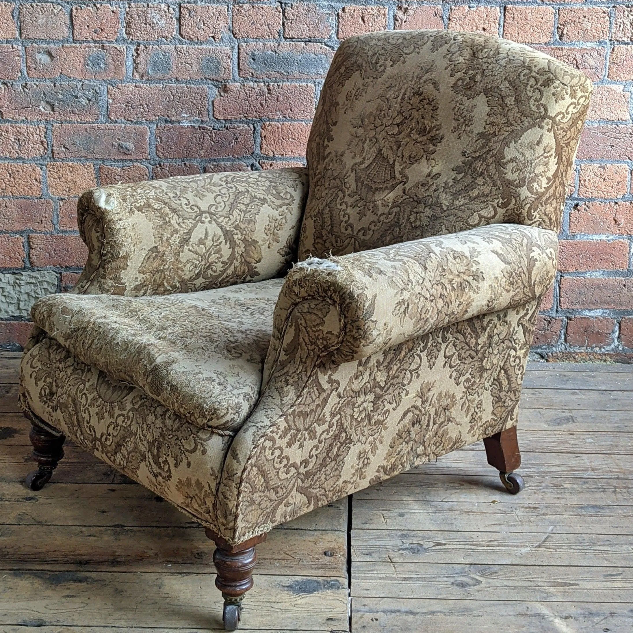 Antique Armchair with Original tapestry upholstery