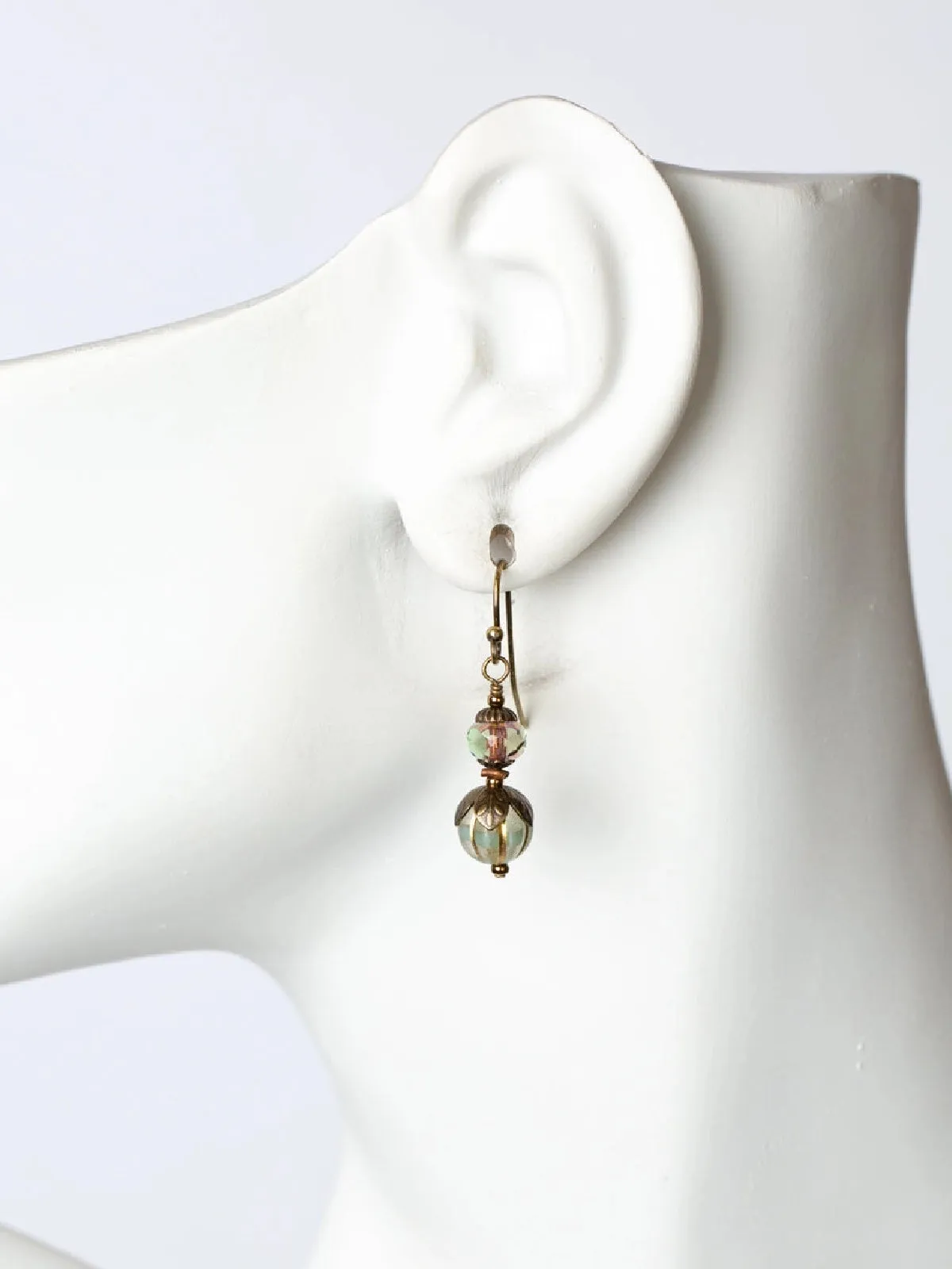 Antiqued Czech Glass Stack Dangles by Anne Vaughan