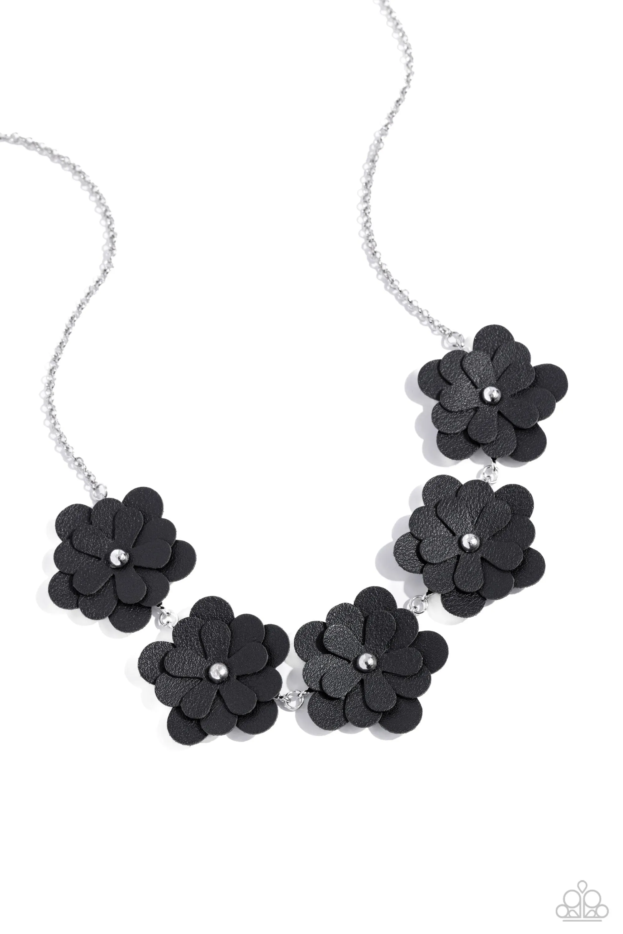 Balance of FLOWER - Black Necklace - Paparazzi Accessories