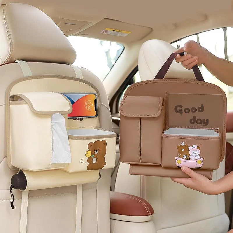 Beary 'n' Ride Car Bag™ | 1 1 Free | Leather organizer  | Keep Kids Smiling on the Go ⭐⭐⭐⭐⭐