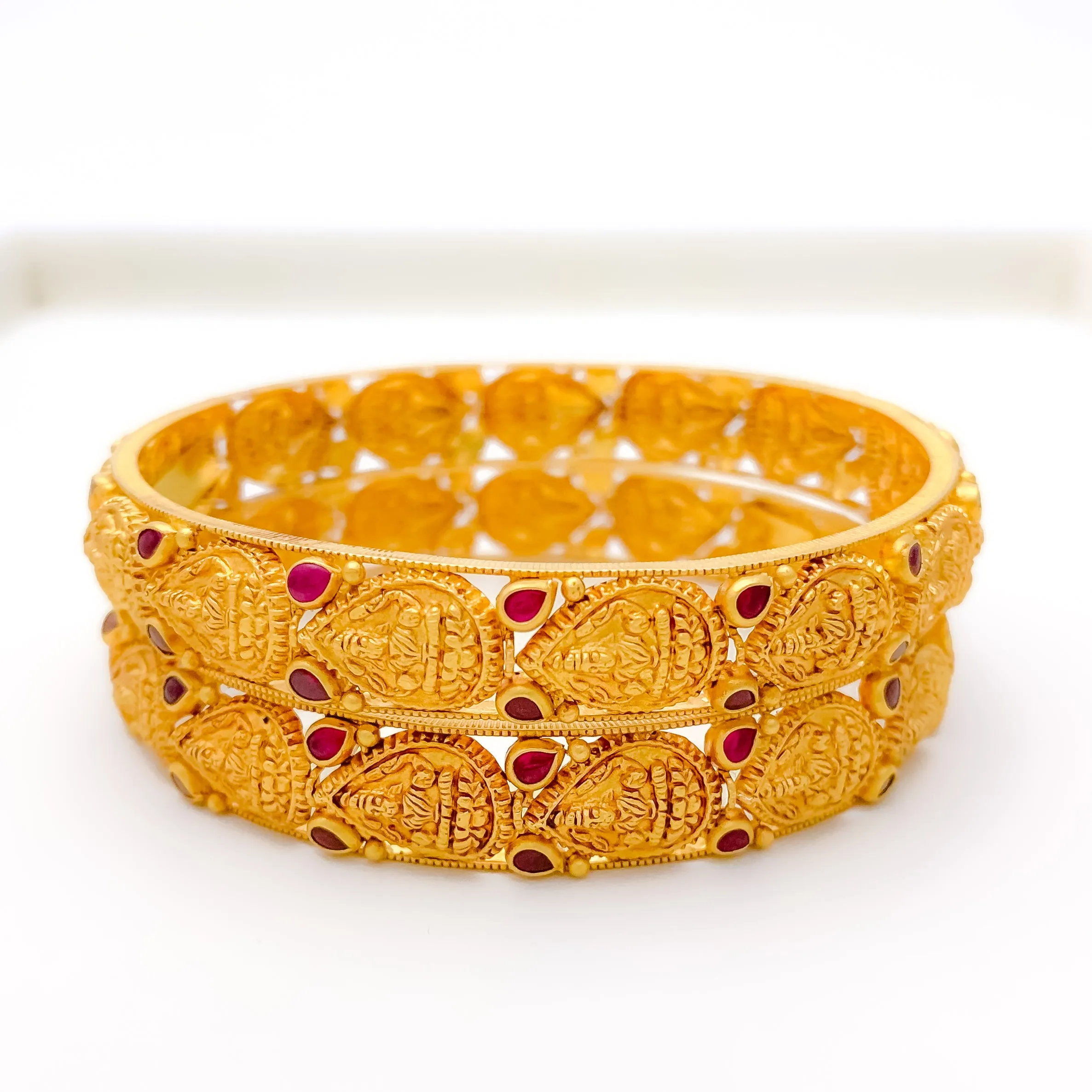 Beautiful Oxidized Temple Bangles