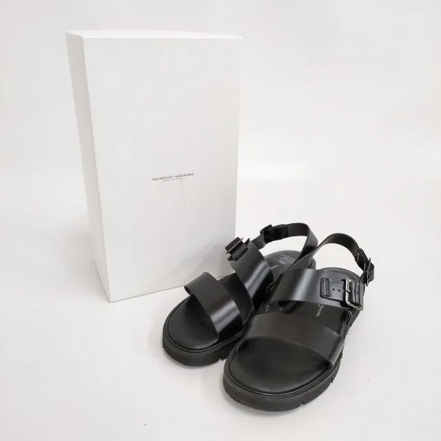 BEAUTIFUL SHOES SS BELT SANDALS GLOX CUT SOLE 23cm サンダル ブラック レディース ビューティフルシューズ【中古】4-0814S♪