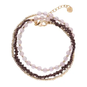Beloved Rosenquarz Goldfarbig Armband