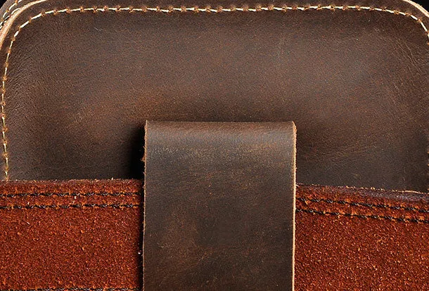 Belt Pouch Leather Cell Phone Holster Cell Phone Purse Crossbody Leather Belt Bag for Men
