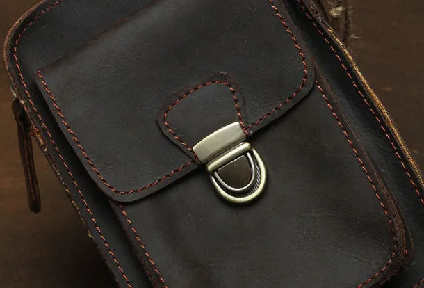 Belt Pouch Leather Cell Phone Holster Cell Phone Purse Crossbody Leather Belt Bag for Men