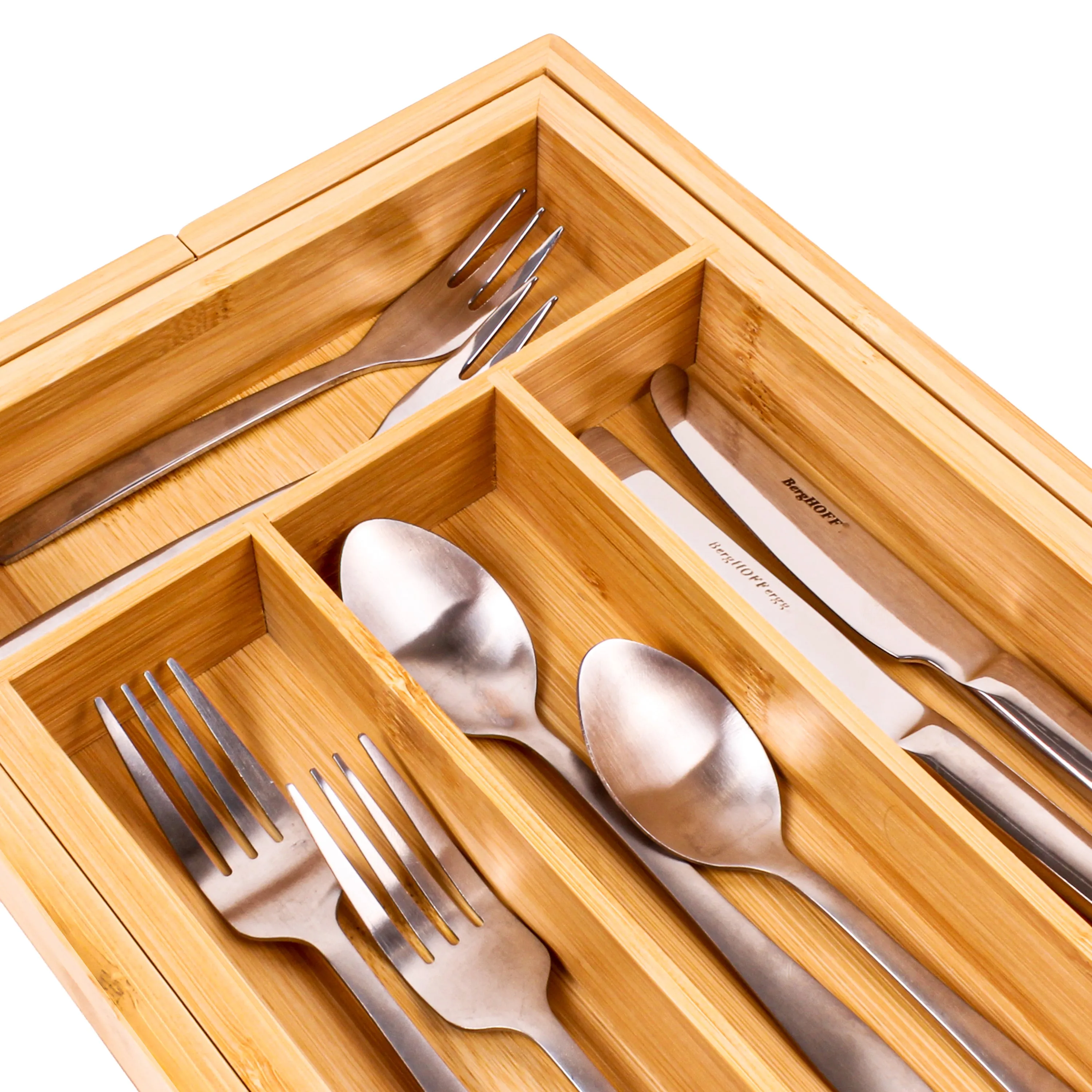 BergHOFF Bamboo 6-Slot Expanding Flatware Organizer