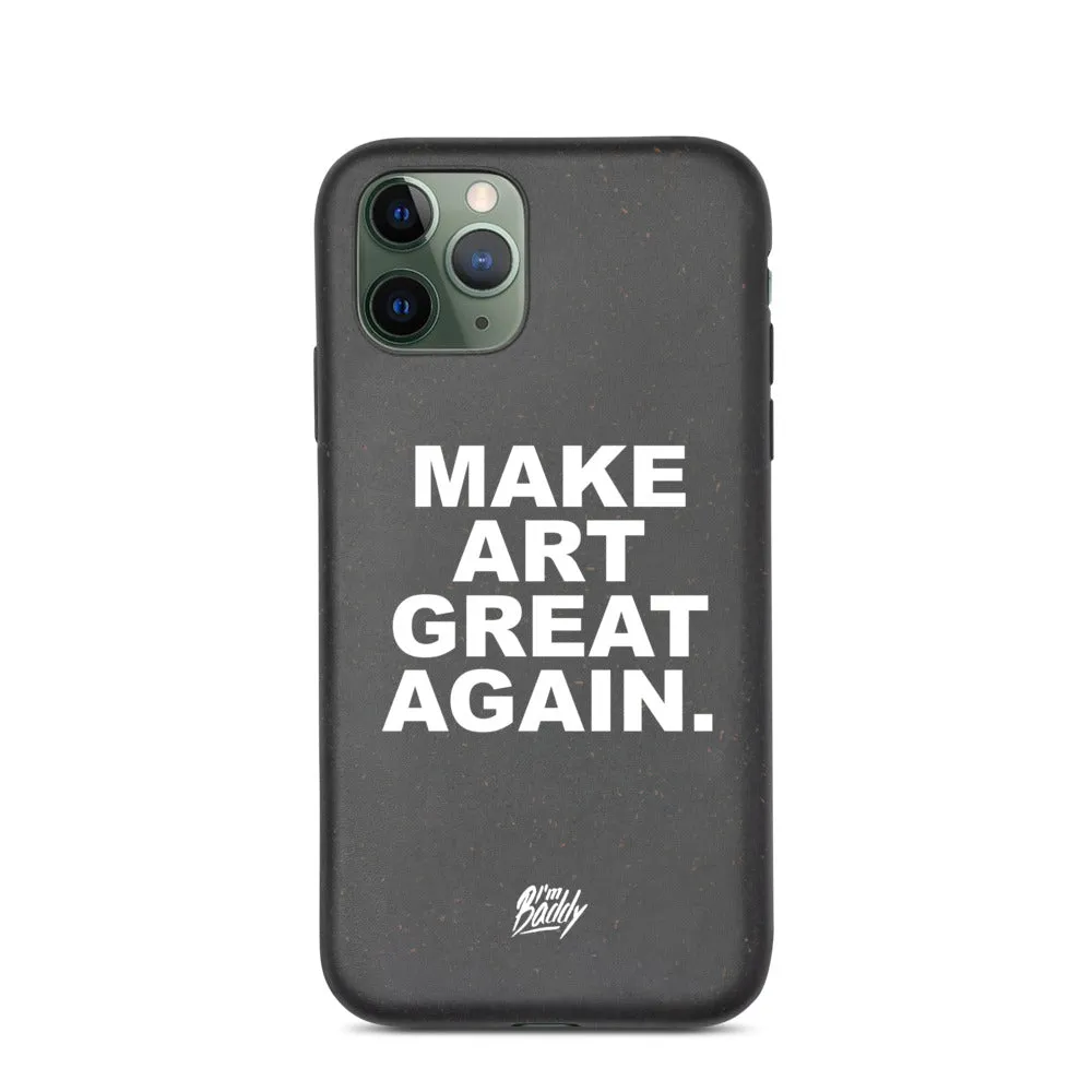 Biodegradable phone case with MAGA slogan
