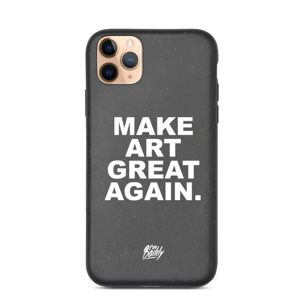 Biodegradable phone case with MAGA slogan