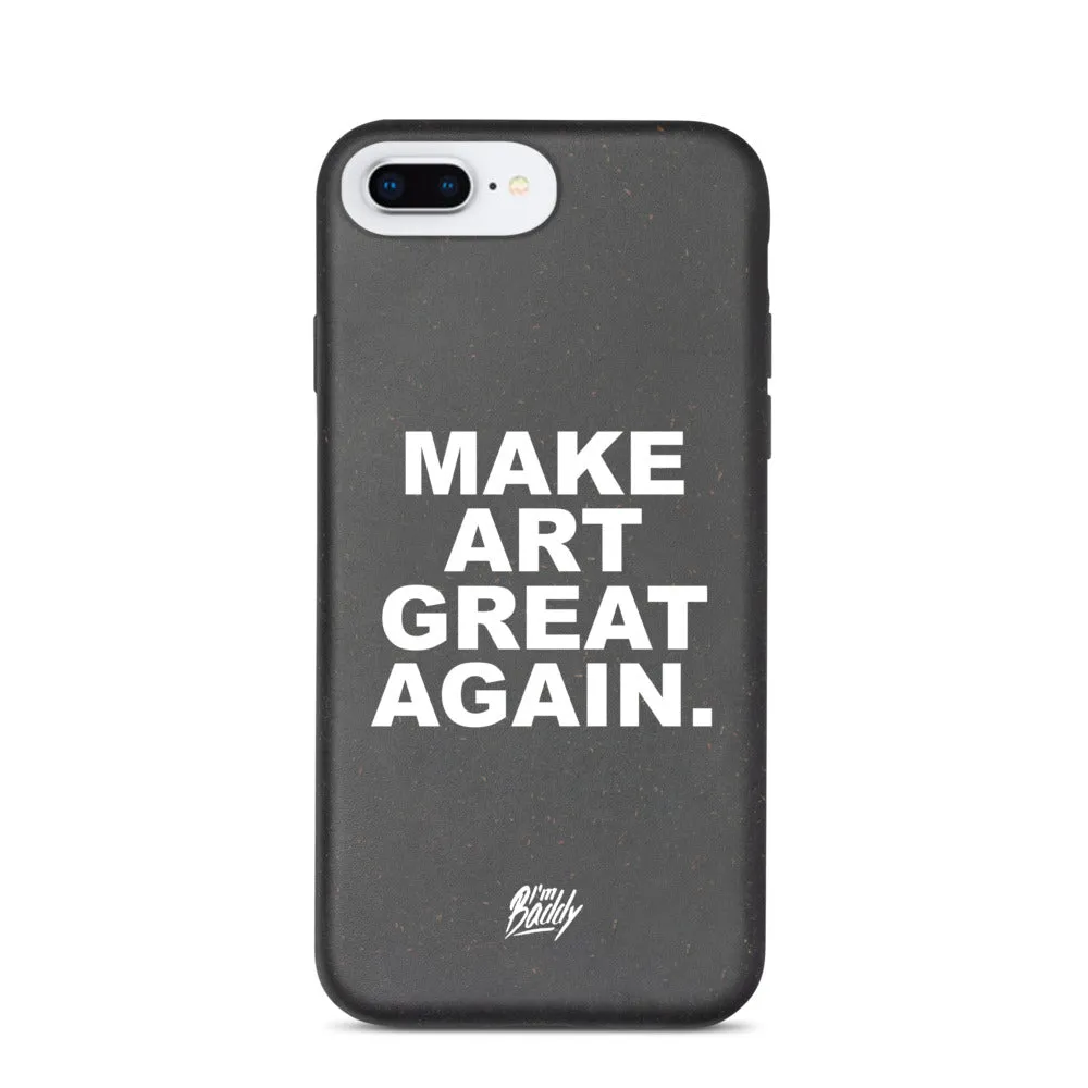 Biodegradable phone case with MAGA slogan