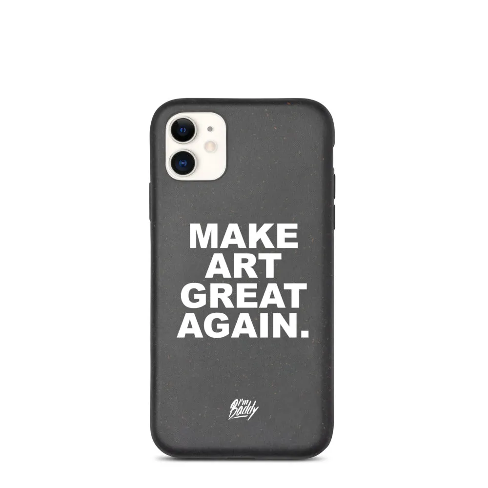 Biodegradable phone case with MAGA slogan