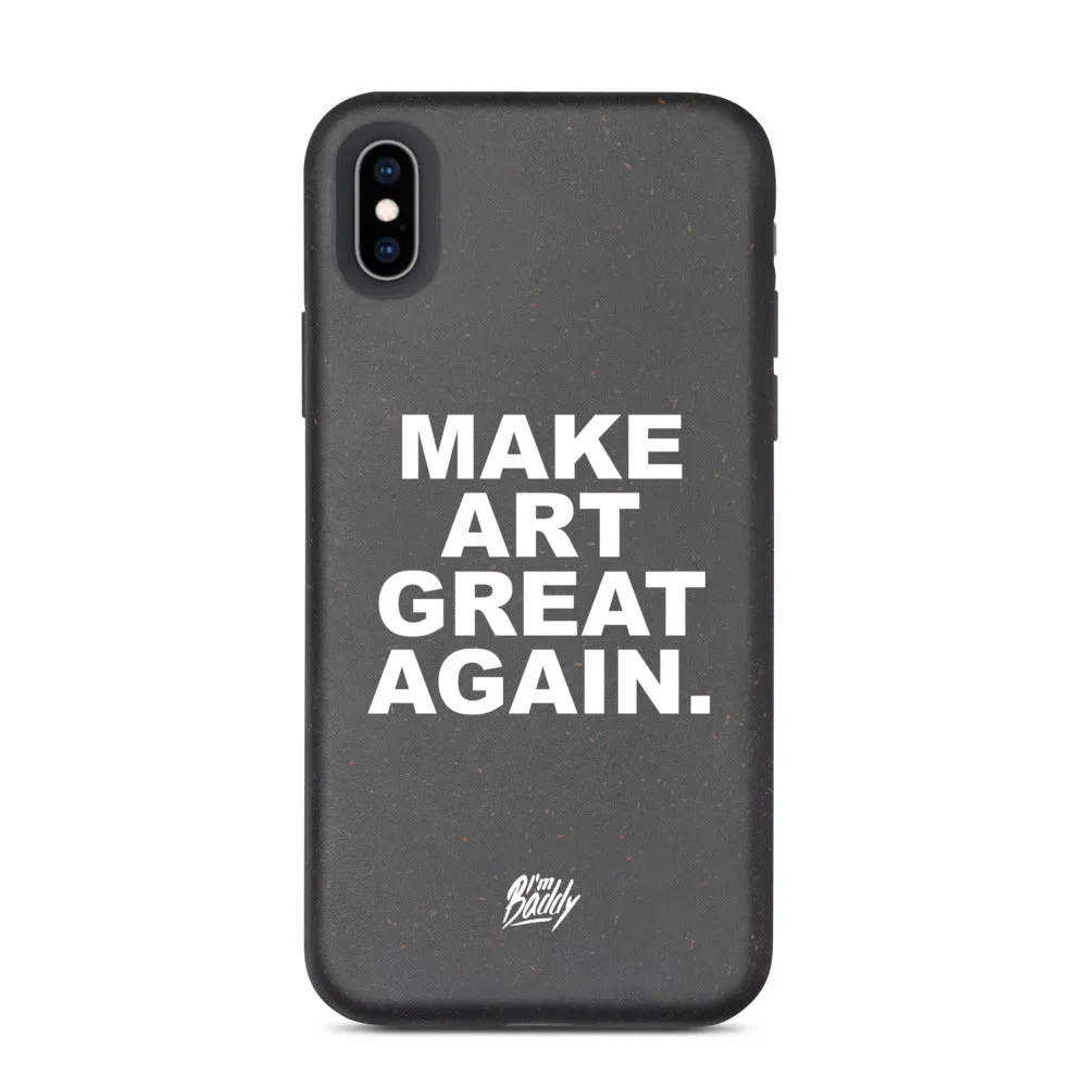 Biodegradable phone case with MAGA slogan