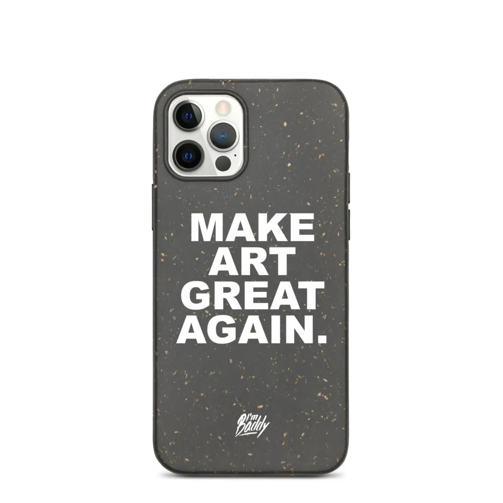 Biodegradable phone case with MAGA slogan