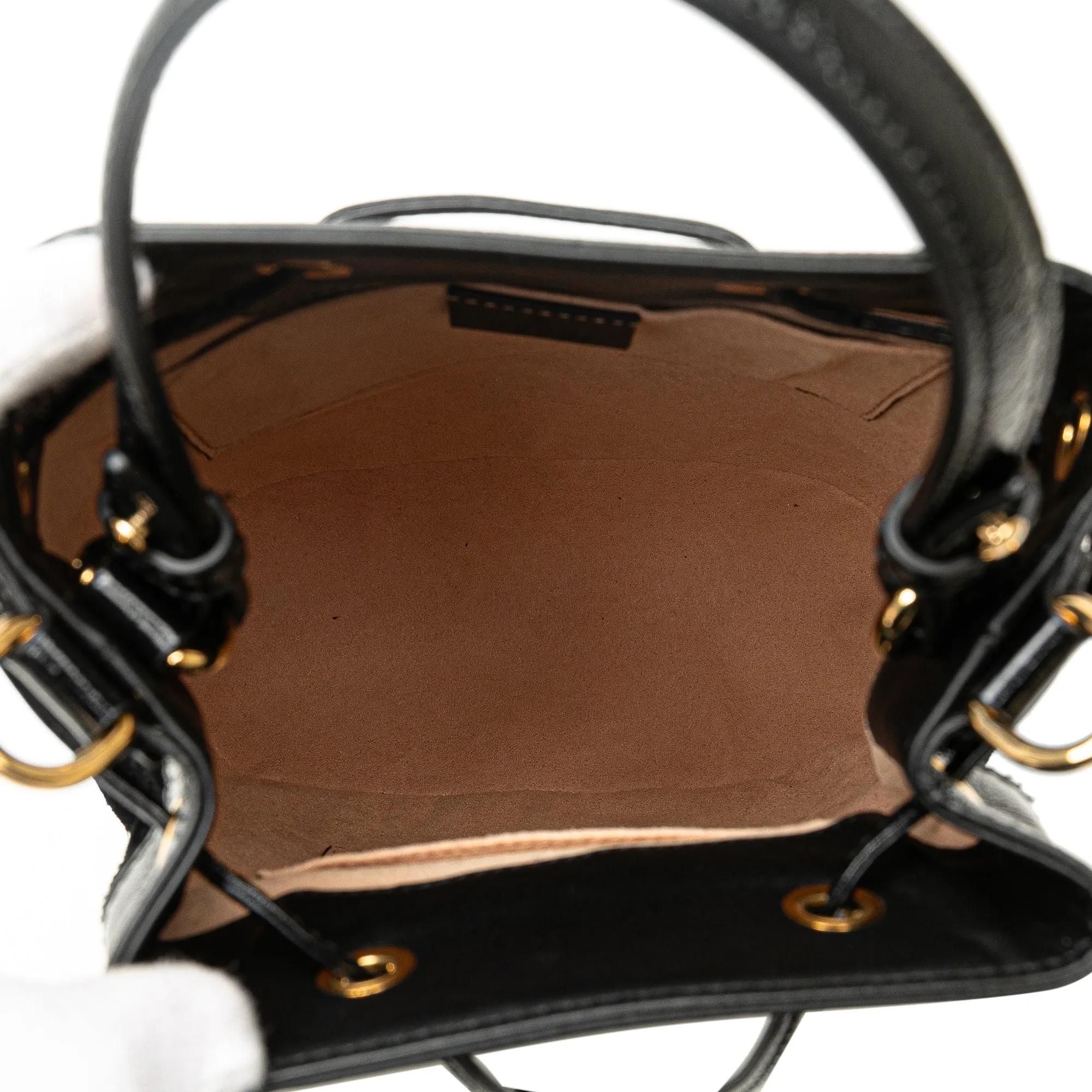 Black Gucci Small Suede Ophidia Bucket Bag