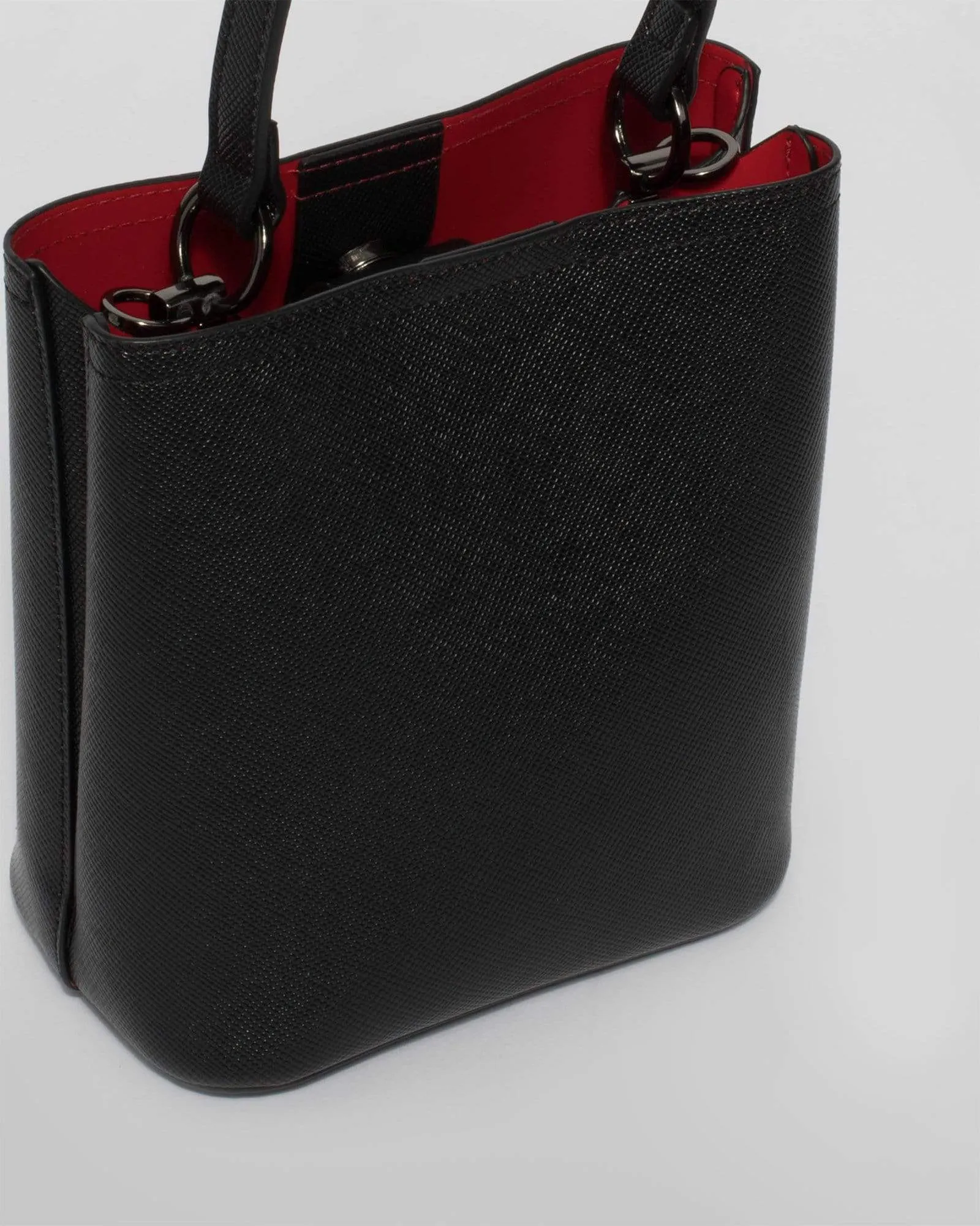 Black Melanie Bucket Bag